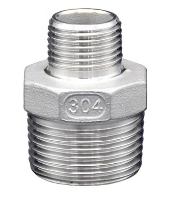 304 316L থ্রেডেড স্টেইনলেস স্টীল পাইপ ফিটিং পুরুষ হেক্স নিপল রিডুসার