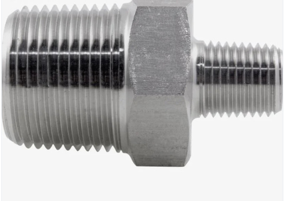 304 316L থ্রেডেড স্টেইনলেস স্টীল পাইপ ফিটিং পুরুষ হেক্স নিপল রিডুসার